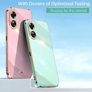 Gold Edge Design Electroplated case Plus 6D Screen Protector