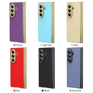 Slim Fit Matte Leather Hinge Protection Electroplated Case