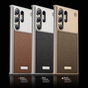 Metal Case, Flex Aluminum Metal + Leather Frameless Design Bumper Case with Magsafe
