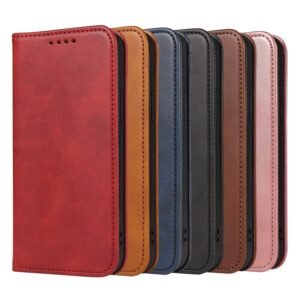 Magnetic Calf Texture Flip Leather Phone Case