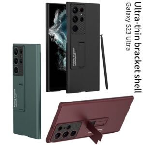 GKK Kickstand Bracket Cover For Samsung Galaxy S23 Ultra Thin Matte Hard PC Case