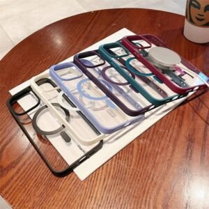 Clear Color Frame Magnetic MagSafe Case