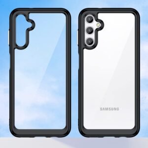 Transparent Shockproof Cover with Black Edges Plus Screen Protector
