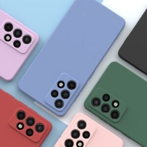 Samsung Galaxy A73 Silicone Case with Microfiber Lining Plus 3D Screen Protector