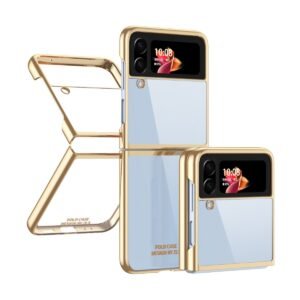 Transparent Plating Crystal Cover for Samsung Galaxy Z Flip 3 and Flip 4