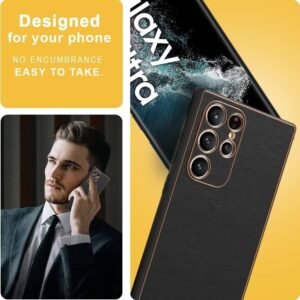 Gold Electroplating Leather Case