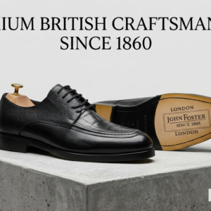 Official Premium Leather Shoes Featuring a Textured, Croc-embossed Finish and a Rubber Sole
