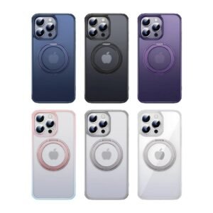Magnetic Attraction Rotatable Folding Ring Kickstand TPU + PC Plating Shell Case