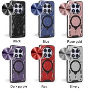 Armor Hybrid Metal Ring Back Cover for Redmi Note 14,Note 14 Pro and Redmi Note 14 Pro Plus 5G