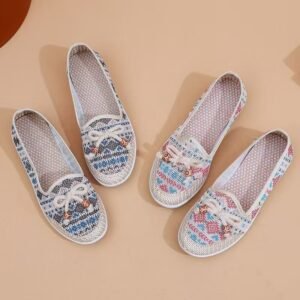Women's Slip-On Bohemian Loafers with Thick Cushioned Rubber Sole