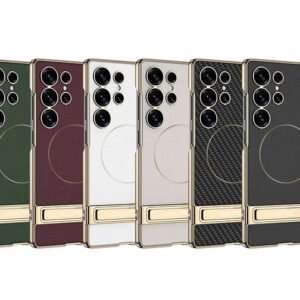 GKK Kickstand Electroplating Leather Case