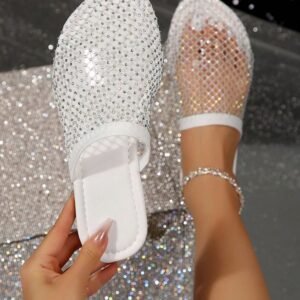 New Slip-On Mules Summer Style With Rhinestone for Indoor and outdoor Wear
