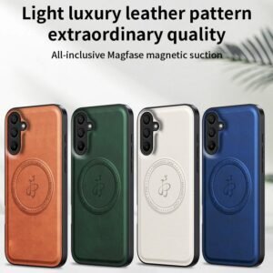 Magnetic Leather Kickstand Case