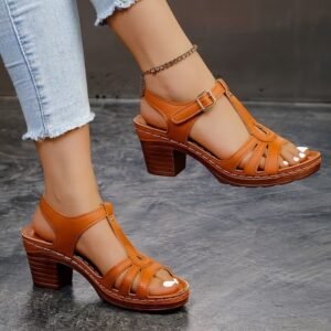 Stylish Strappy Summer Heels: Premium High Heeled Sandals