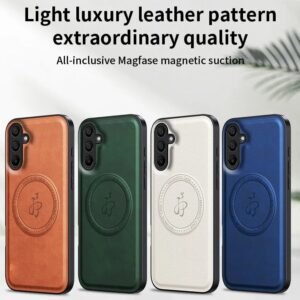 Magnetic Leather Kickstand Case for Samsung A17,A27,A37 and A57